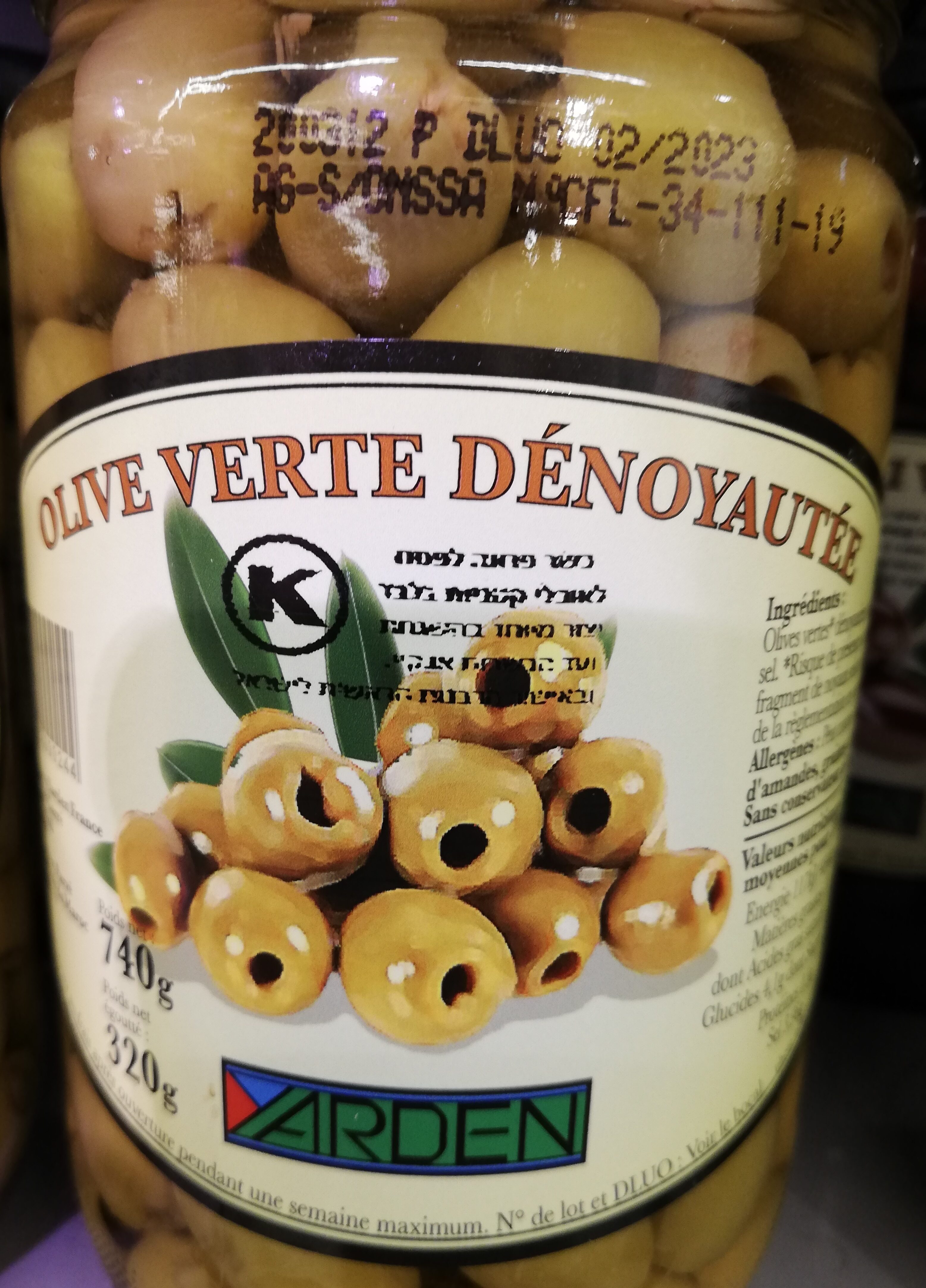 Olives Vertes dénoyautées - Product - fr