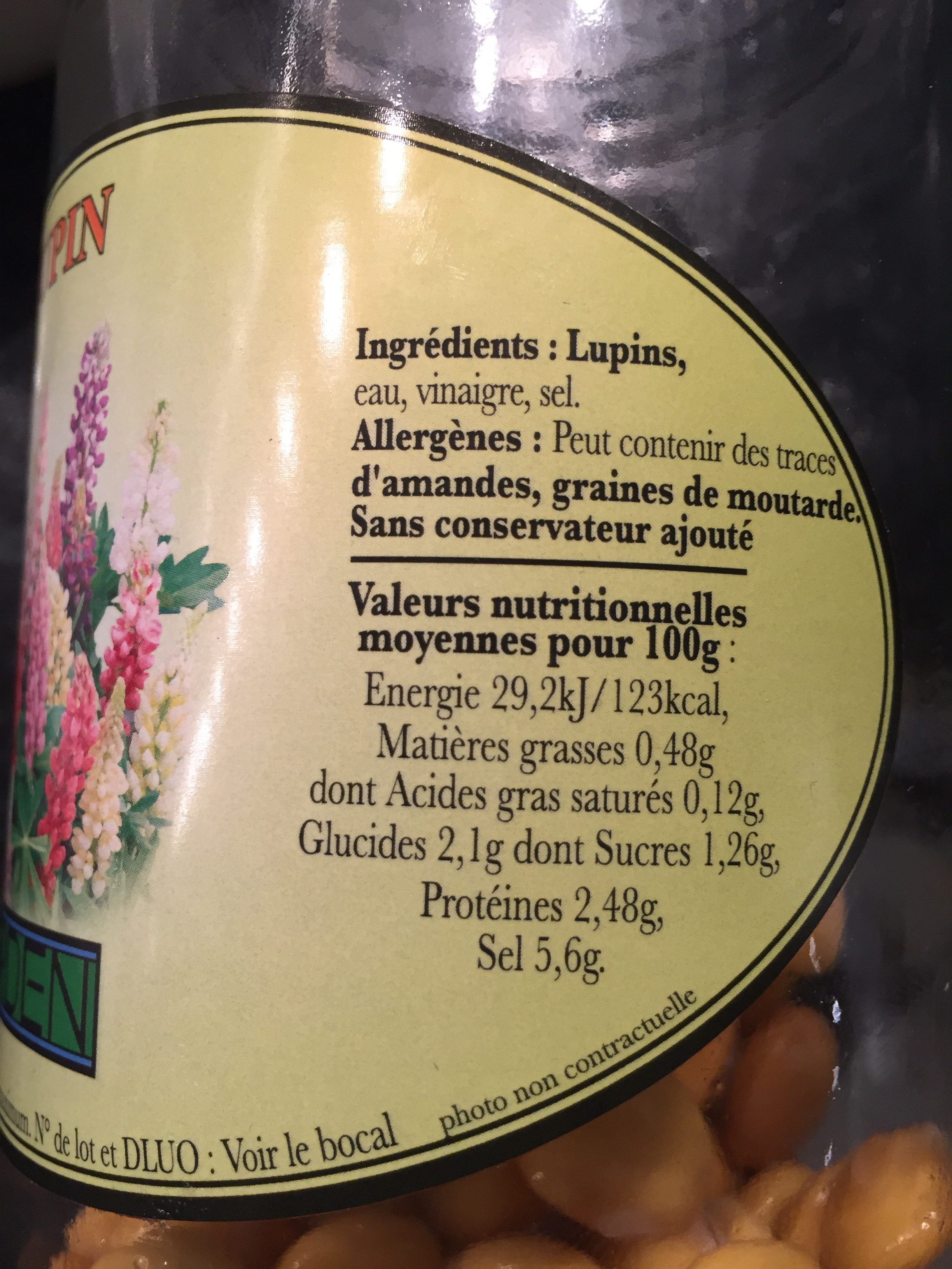 Lupins - Ingrediënten - fr