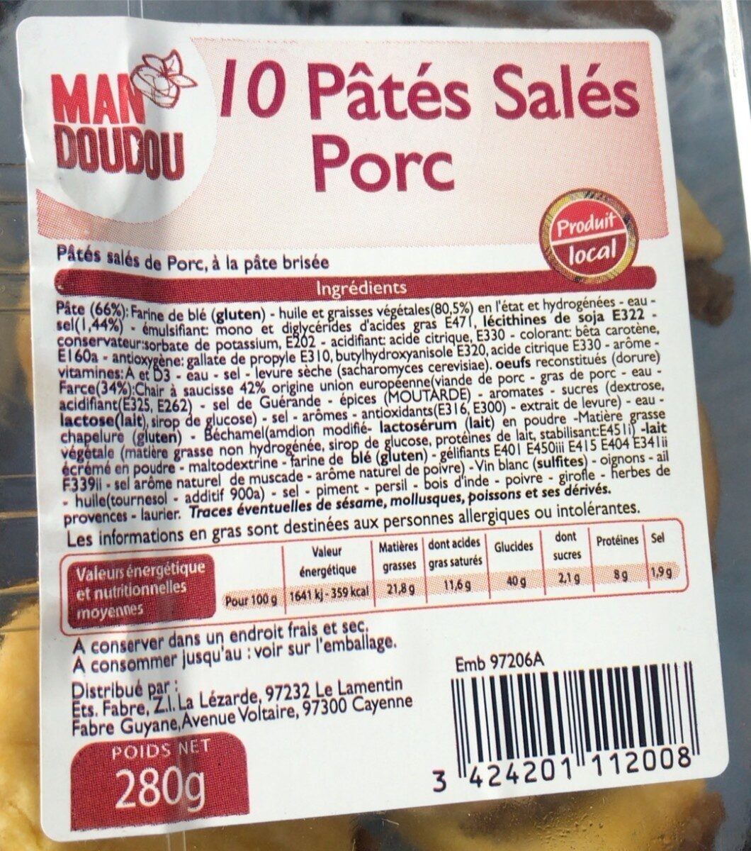 10 Pâtés porc salés - Product - fr