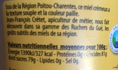 Miel de poitou-charentes - Ingredients - fr