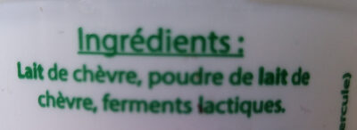 Yaourt nature chèvre FERME DE GRIGNON 125g - Ingredients - fr