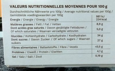 Bûche Glacée Tradition façon Omelette Norvégienne - Nutrition facts - fr