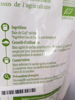 Baies de goji - Ingredients - fr