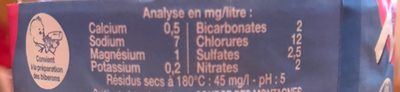 Eau Monts D'Arrée 1.5L - Ingredients - fr