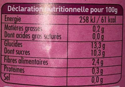 Dani'Pom - Pomme Myrtille - Nutrition facts - fr