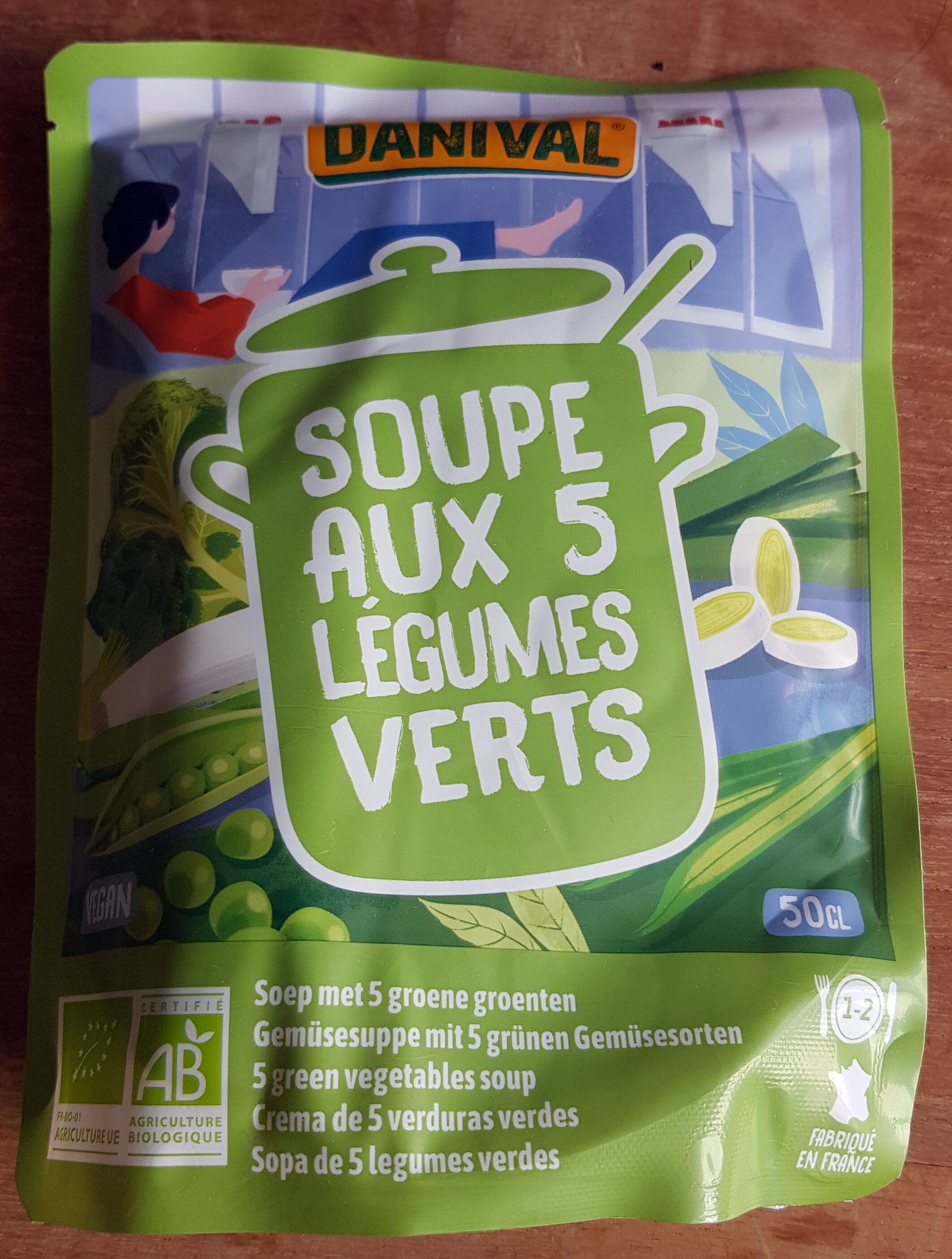 Soupe Bio Aux 5 Légumes Verts - Product