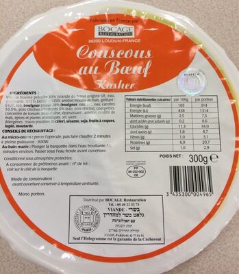 Couscous au boeuf kasher - Product - fr