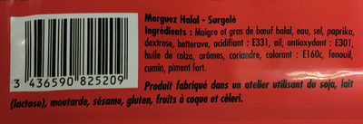 Merguez halal - Ingredients - fr