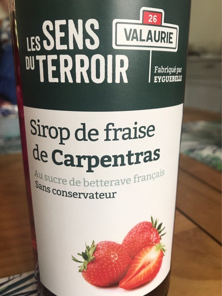 Sirop de fraises de Carpentras - Produit