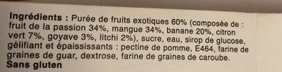 Sorbet fruits exotiques - Ingrédients