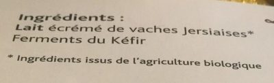 Kefir - Ingrédients