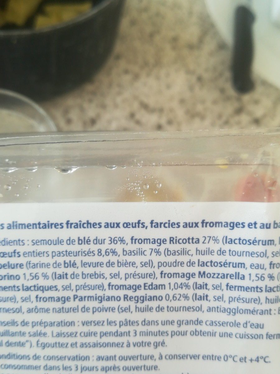 Raviolis frais - Ingredients - fr