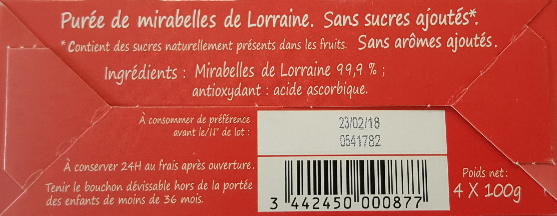 Minute fruitée mirabelles - Zutaten - fr