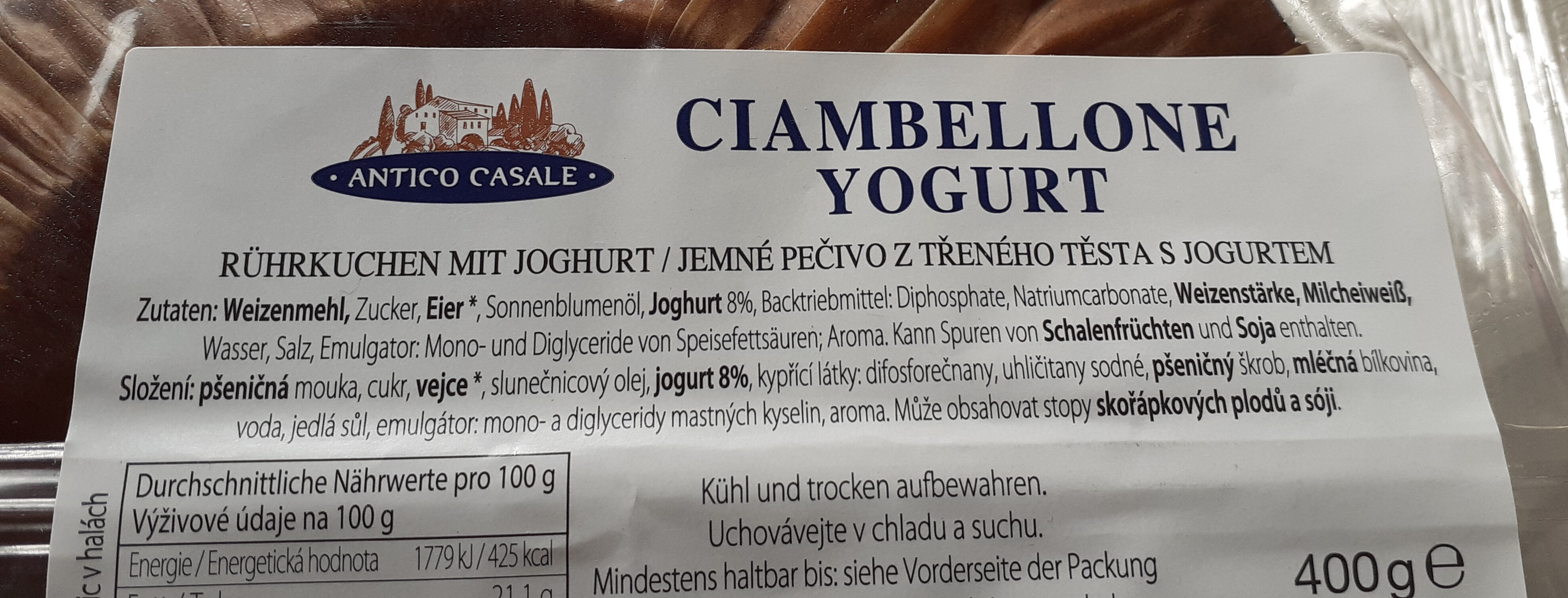 Rührkuchen mit Joghurt - Ingredients - de