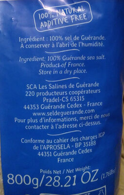 Gros sel de Guérande - Zutaten - fr