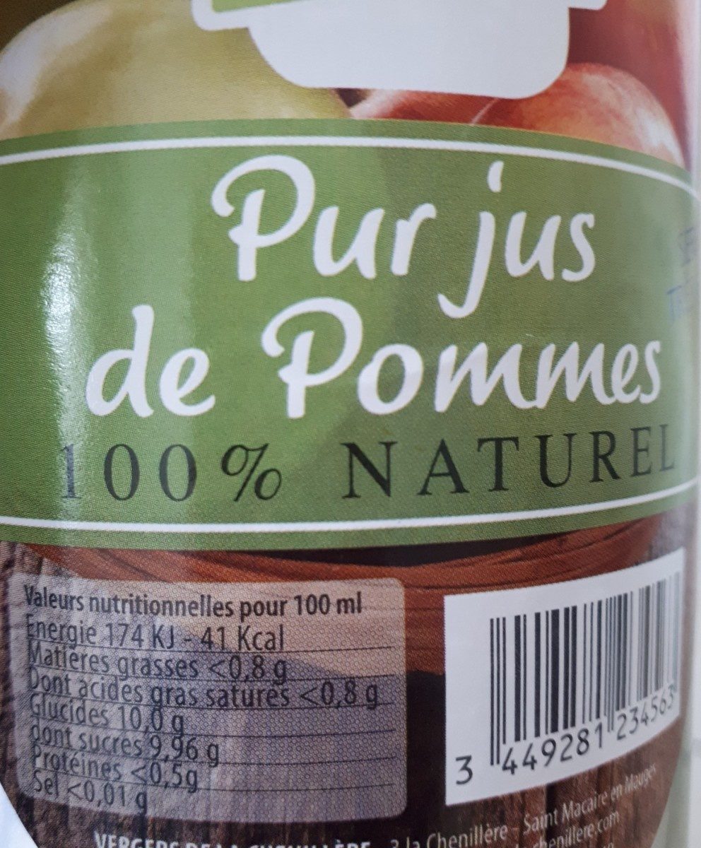 Pur jus de pommes 100% naturel - Ingredients - fr