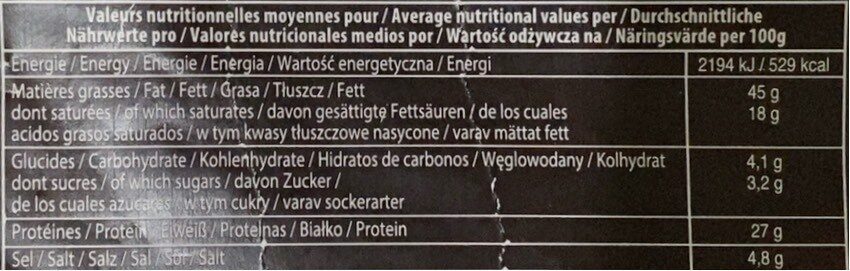 Apérisec Nature - Nutrition facts - fr