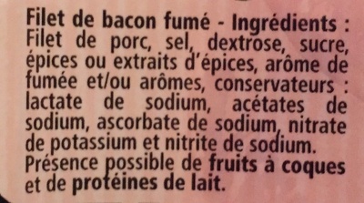 Filet de Bacon fumé au bois de hêtre - Ingredients - fr