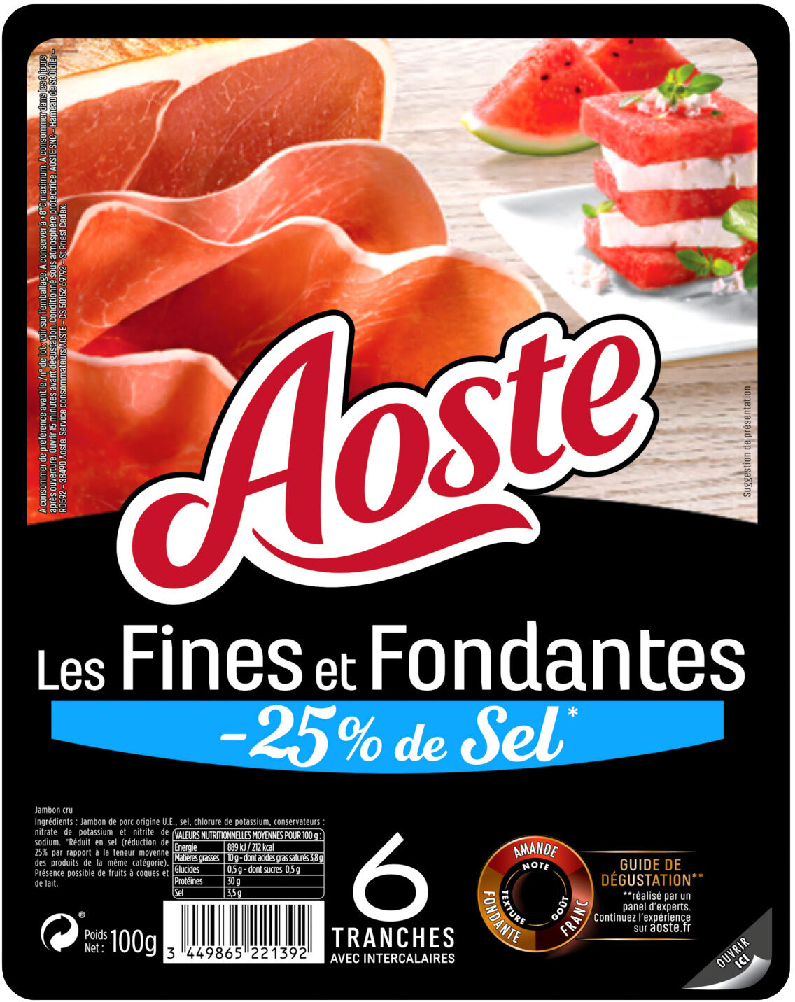 Les Fines et Fondantes -25% de sel - Aoste - Product - fr