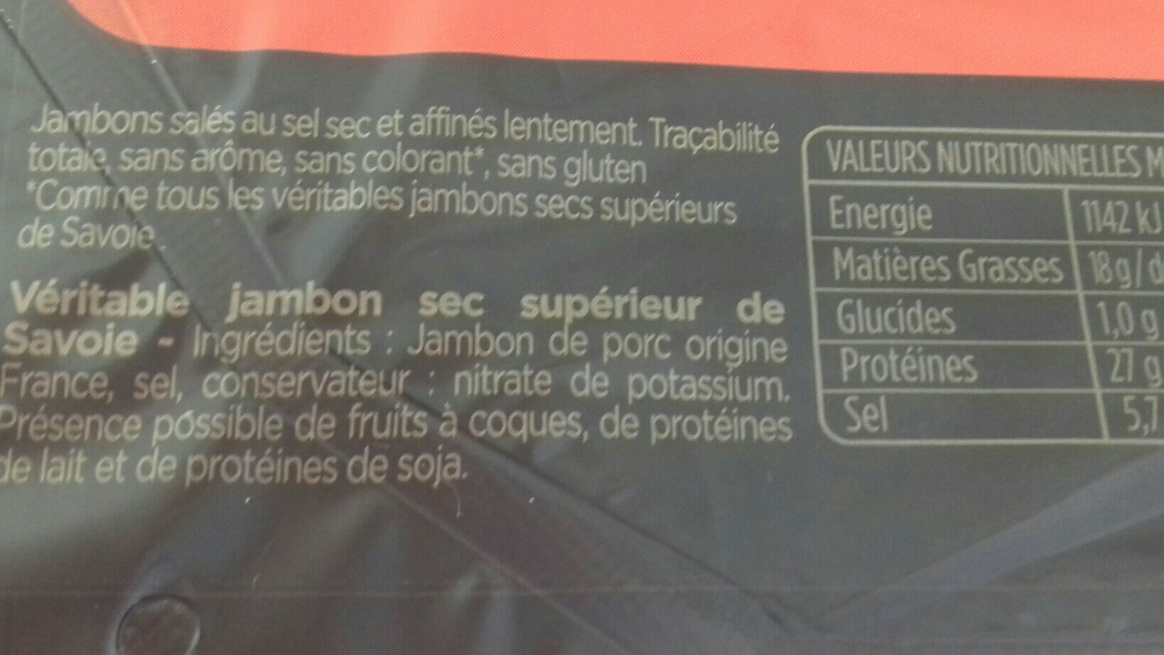 Jambon  de Savoie - Ingredients - fr