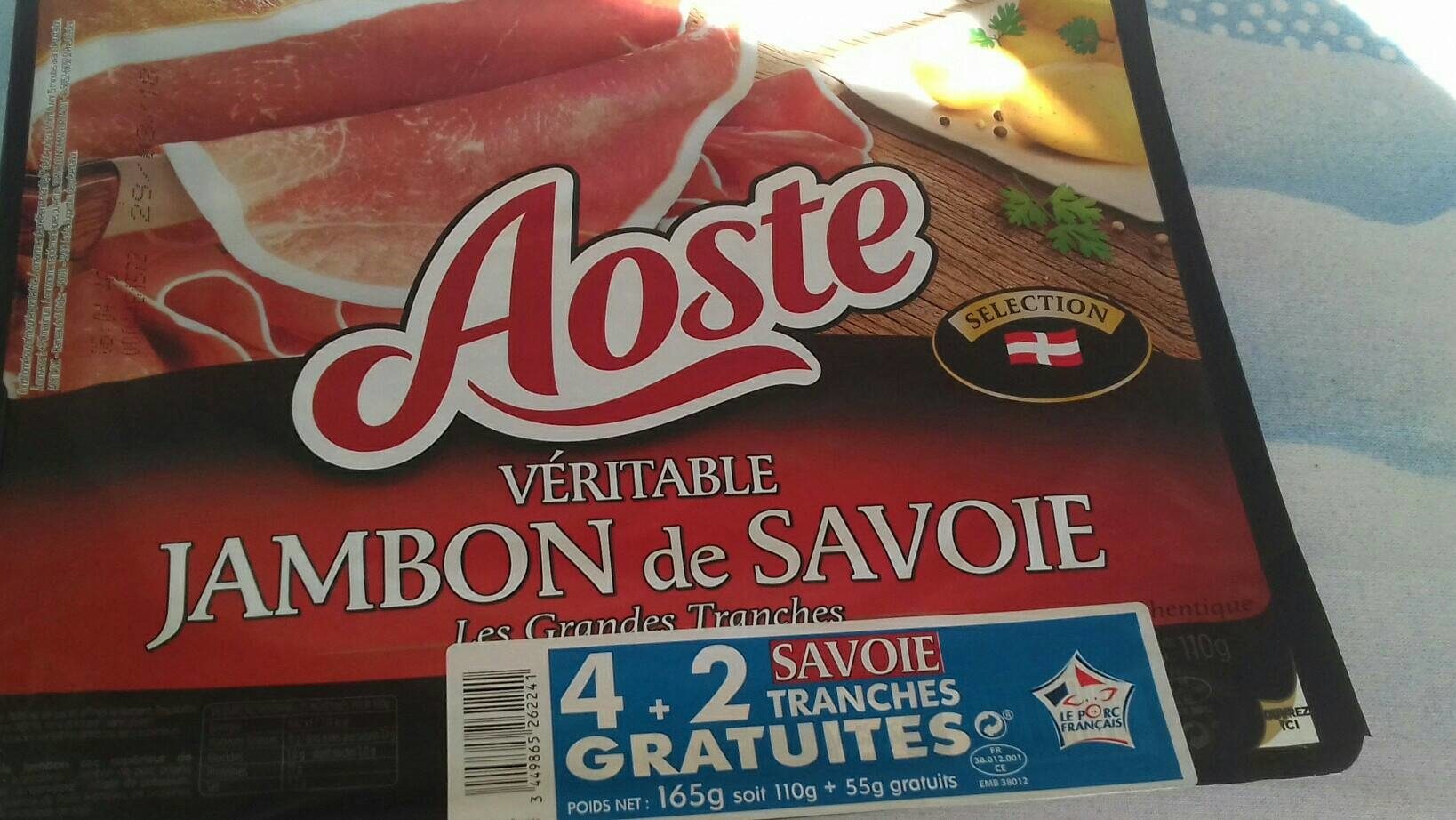 Jambon  de Savoie - Nutrition facts - fr