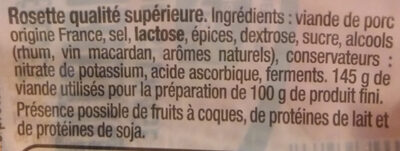 Rosette grandes tranches - Ingredients - fr