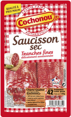 Saucisson sec tranches fines - Product - fr