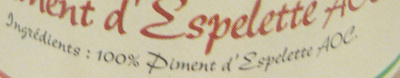 Piment d'Espelette AOC - Ingredients - fr
