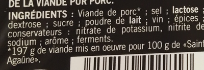 Les Fines Tranches (paquet 75 g) - Ingredients - fr
