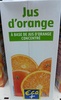 Jus d'orange à base de jus d'orange concentré - Product