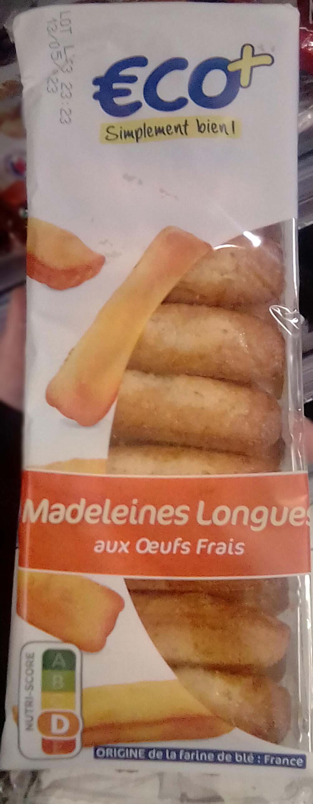 Madeleines Longues - aux Oeufs Frais - Product - fr