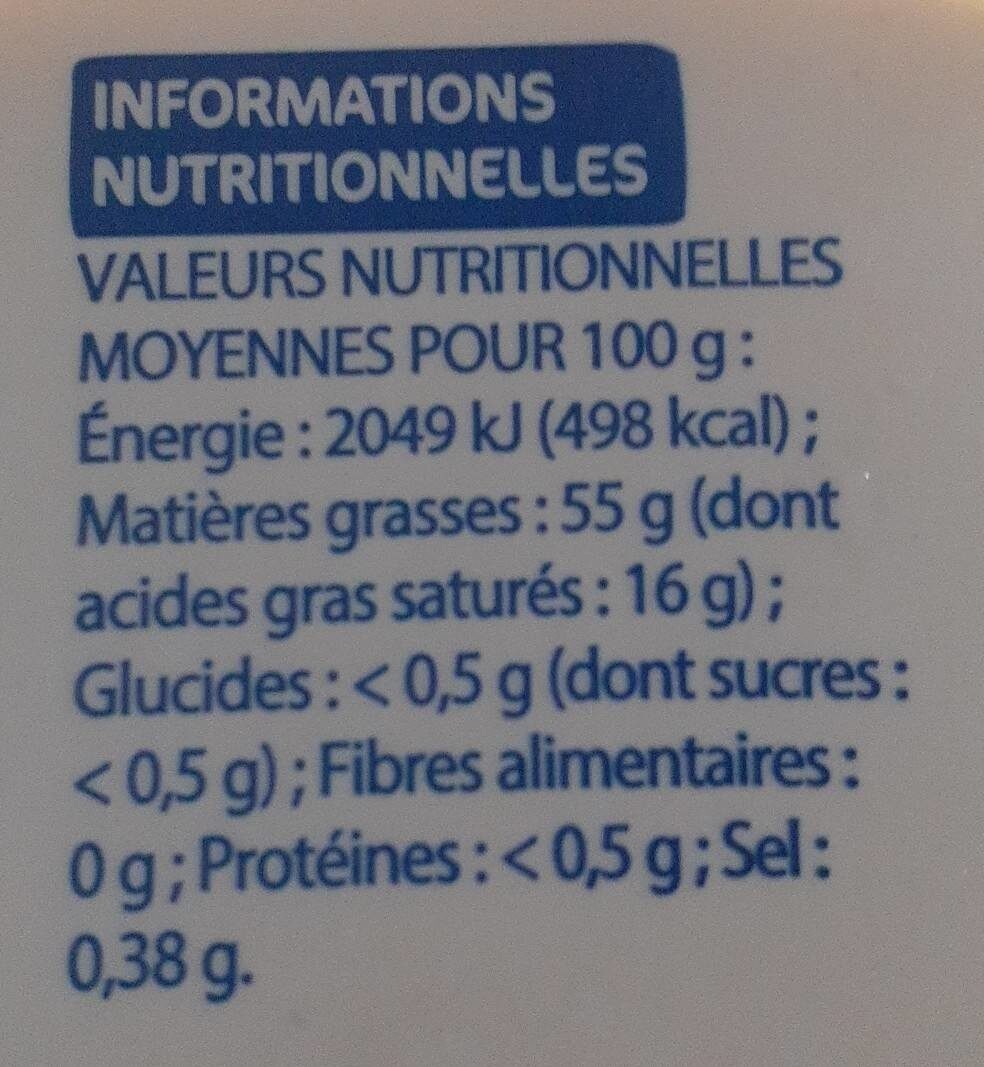 Matière grasse a tartiner - حقائق غذائية - fr