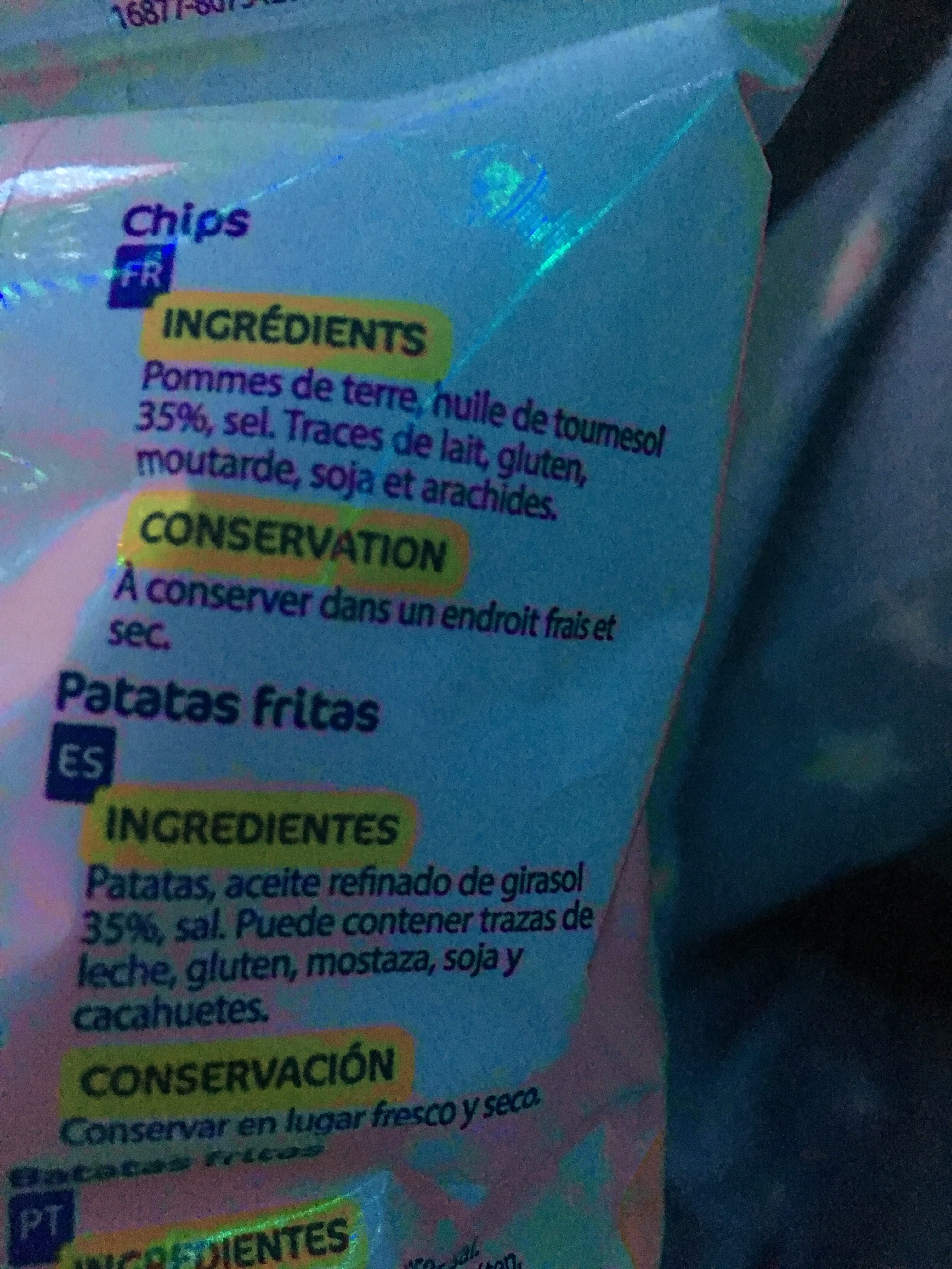 Chips nature - Ingrédients