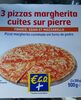 3 Pizzas Margherita Cuites Sur Pierre - Tomate, Edam Et Mozzarella - Product