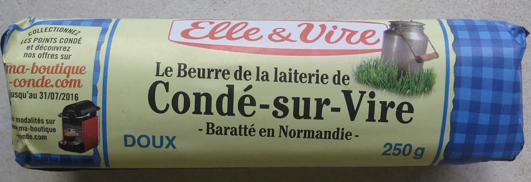 Le Beurre de Condé-sur-Vire doux - Product