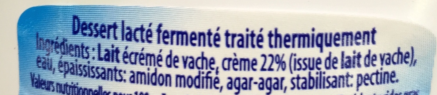 Creamy Touch Spécialité laitière - Ingrédients