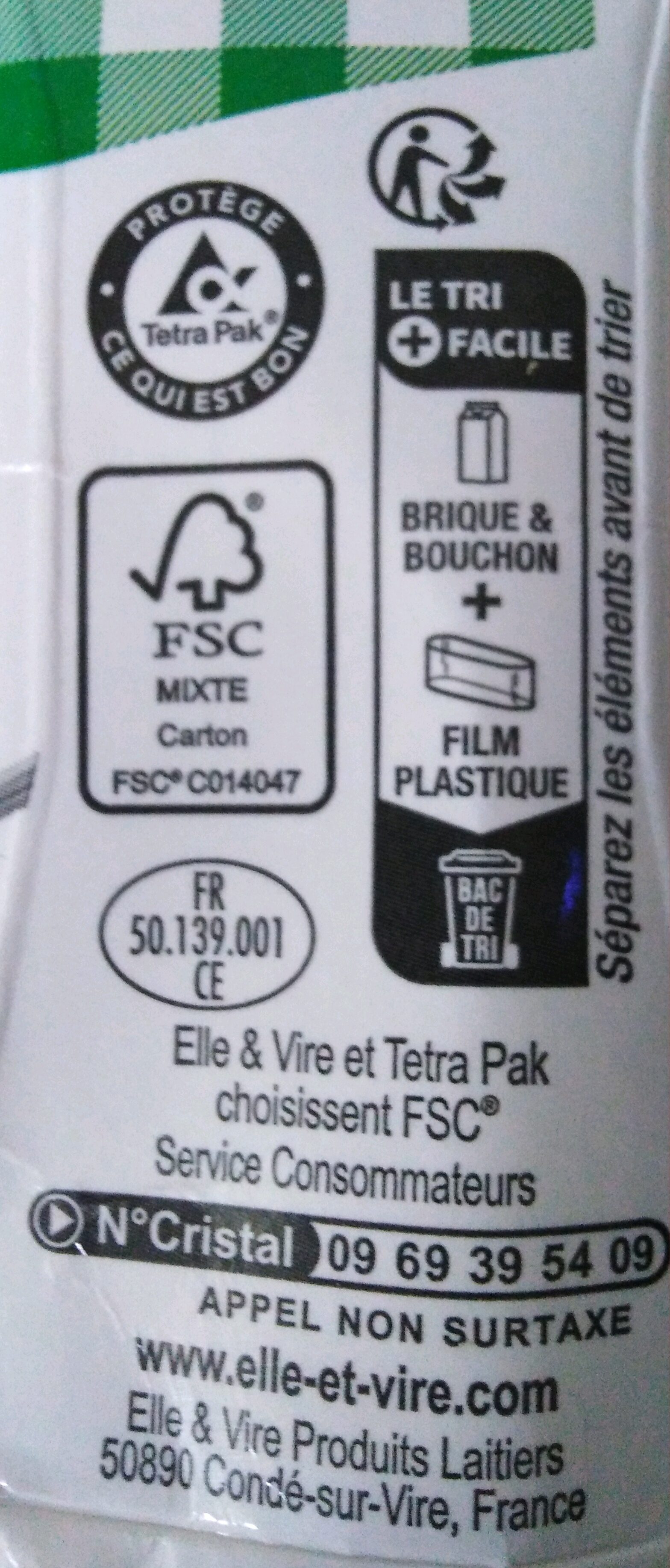 La Crème Entière De Normandie 30%MG - Wiederverwertungsanweisungen und/oder Verpackungsinformationen - fr