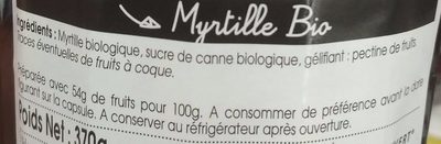 Confiture myrtille - Ingrediënten - fr