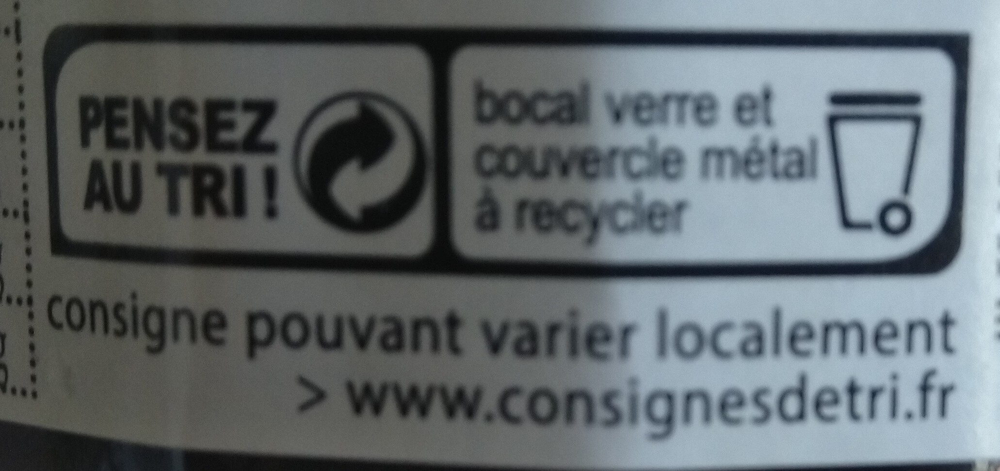 Confiture myrtille - Recyclinginstructies en / of verpakkingsinformatie - fr