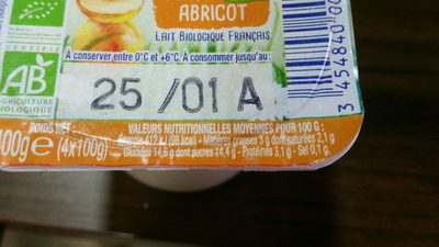 Yaourt brassé bio framboise-abricot mixés - Ingredientes - fr