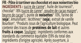 Pâte à tartiner Choco noisettes - Ingredienser - fr