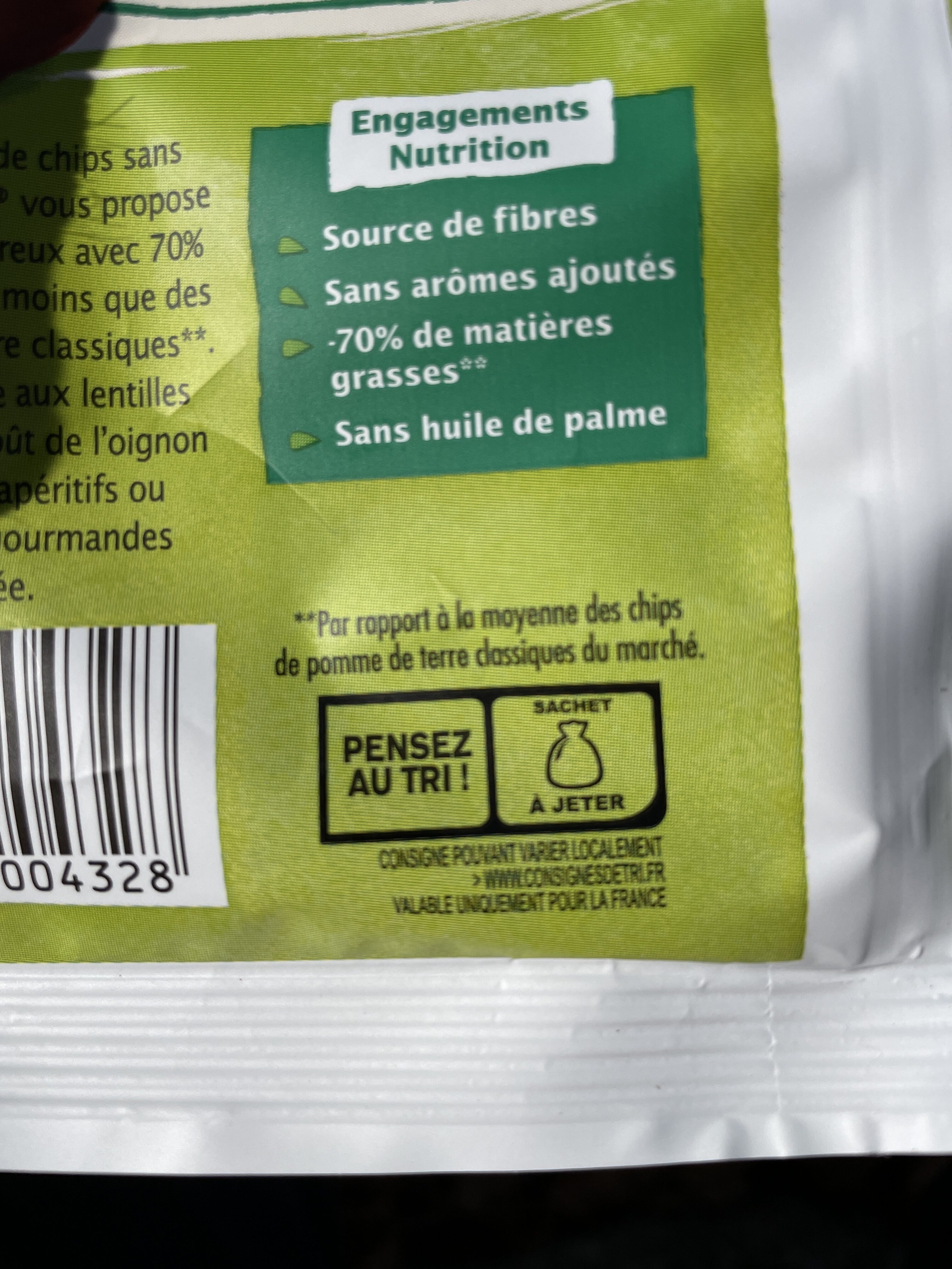 Chips de lentilles aux petits oignons - Instruction de recyclage et/ou informations d'emballage
