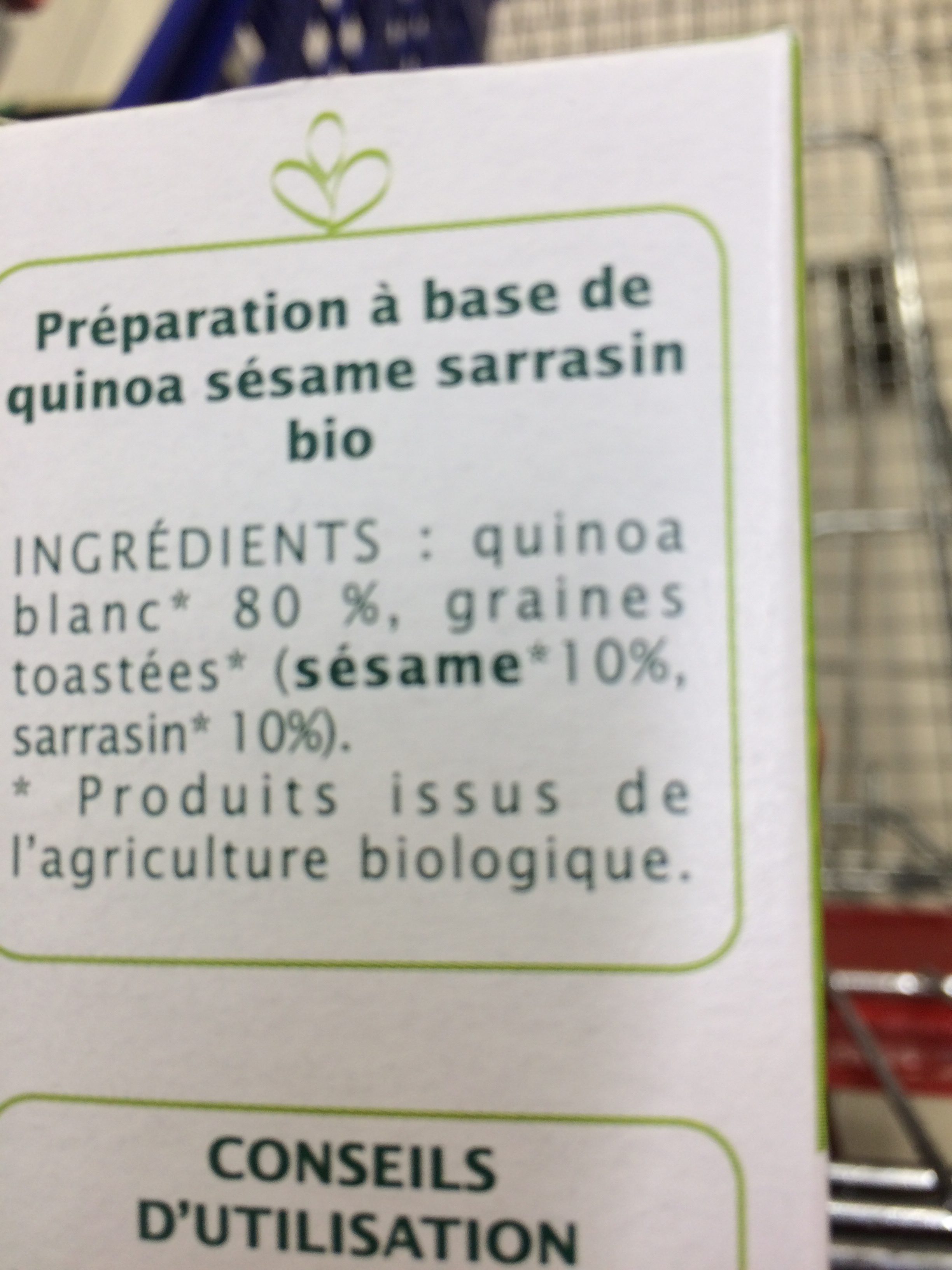Quinoa sésame sarrasin - Ingredientes - fr