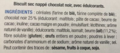 Petit Beurre Chocolat - Ingrédients