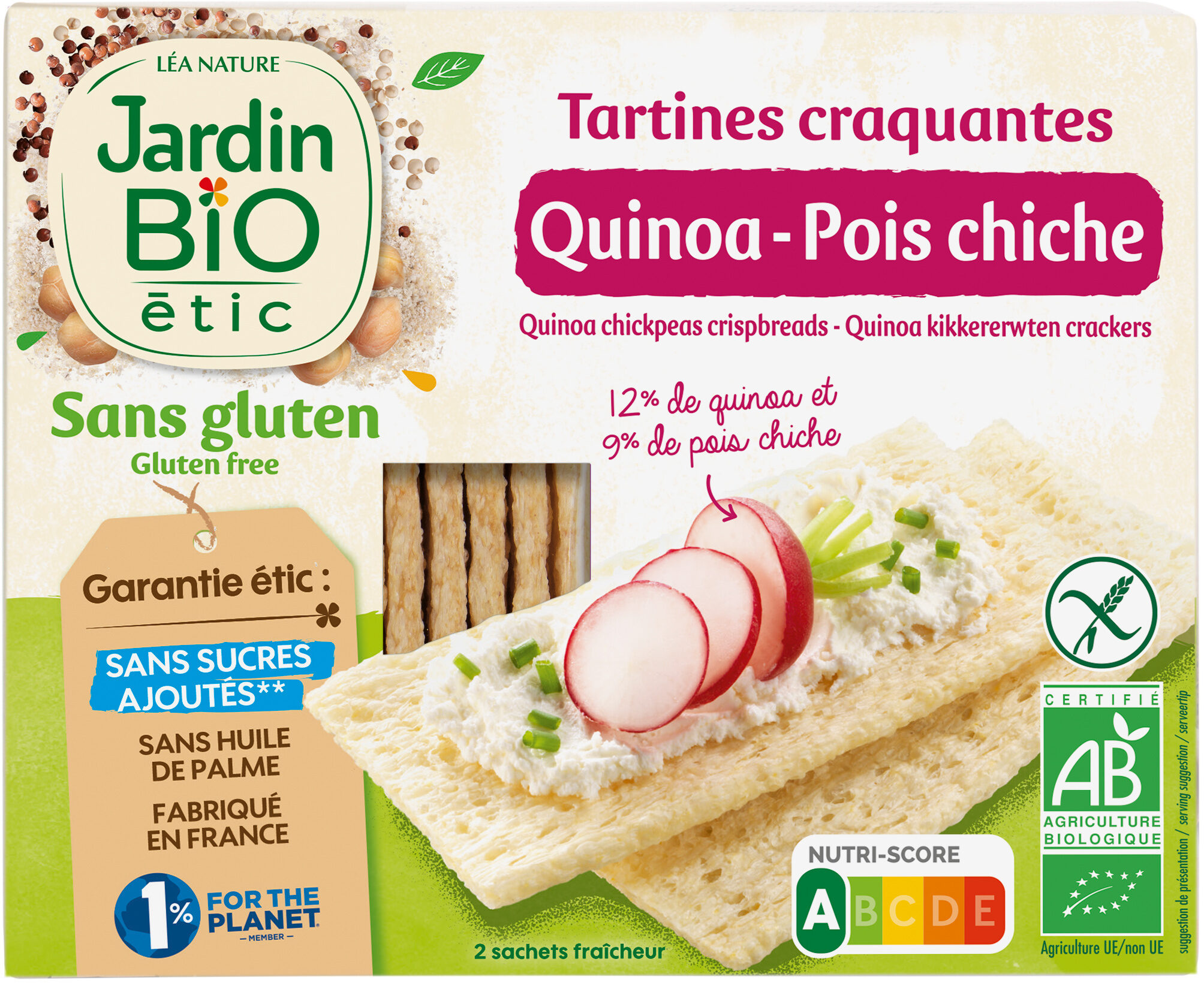 Tartines craquantes quinoa pois chiche - Product - fr