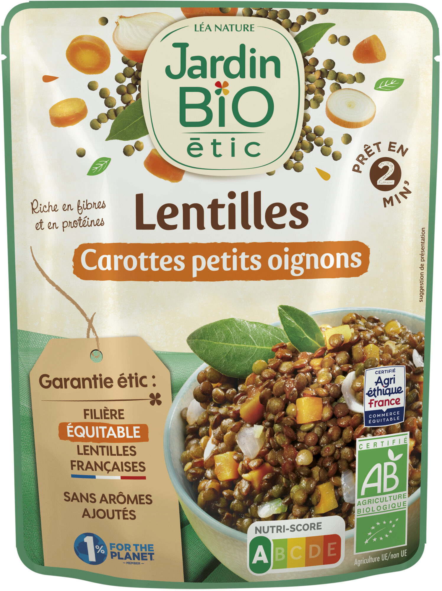 Lentilles vertes carottes aux petits oignons - Product - fr