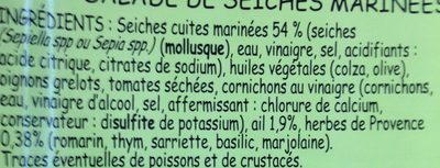 Salade de Seiches Marinées - Ingredienser - fr