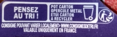 Gourmand® Yaourt Figue Tournesol Pavot - Instruction de recyclage et/ou informations d'emballage