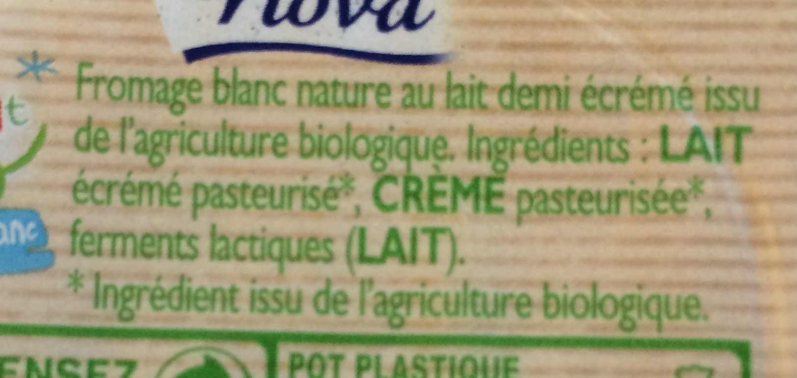 Petit Bio Nature 3,8% - Ingrédients