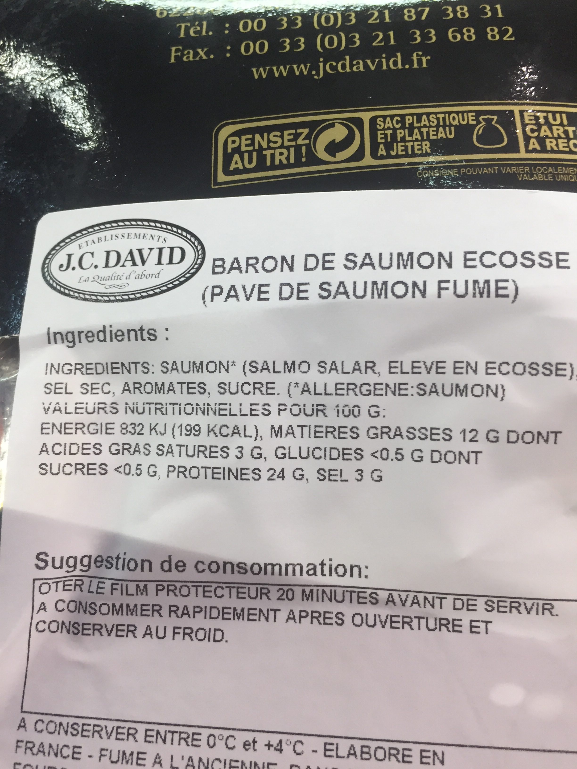 Baron de saumon fumé à l'ancienne - Ingredients - fr